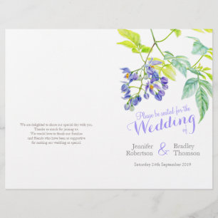 Programme de mariage de fleurs de vigne de pomme d