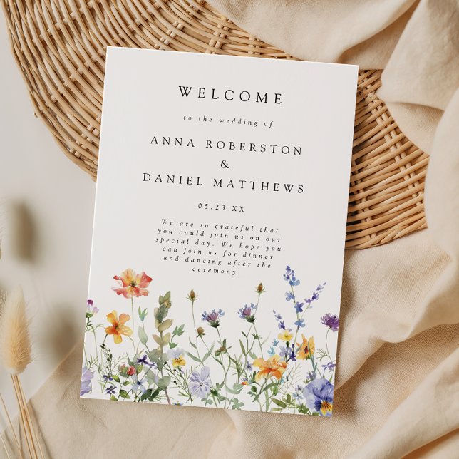 Programme de mariage de jardin de fleurs sauvages (Créateur téléchargé)
