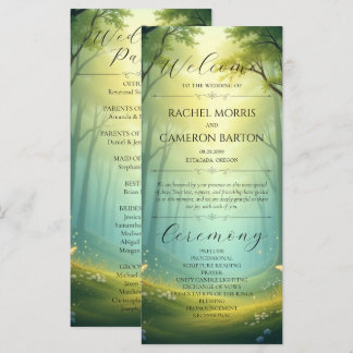 Programme de mariage de la Forêt Enchantée baignée