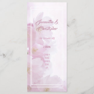 Programme de mariage de l'église rose