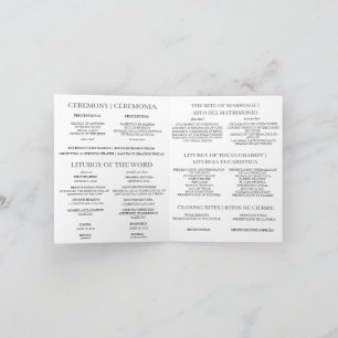 Programme de mariage de masse catholique bilingue,