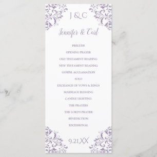 Programme de mariage de Nadine Longueur thé (Lav