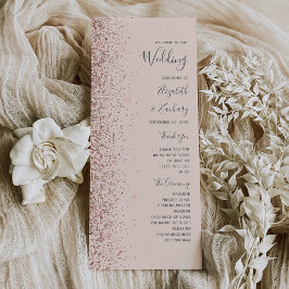 Programme de mariage de Parties scintillant d'or r