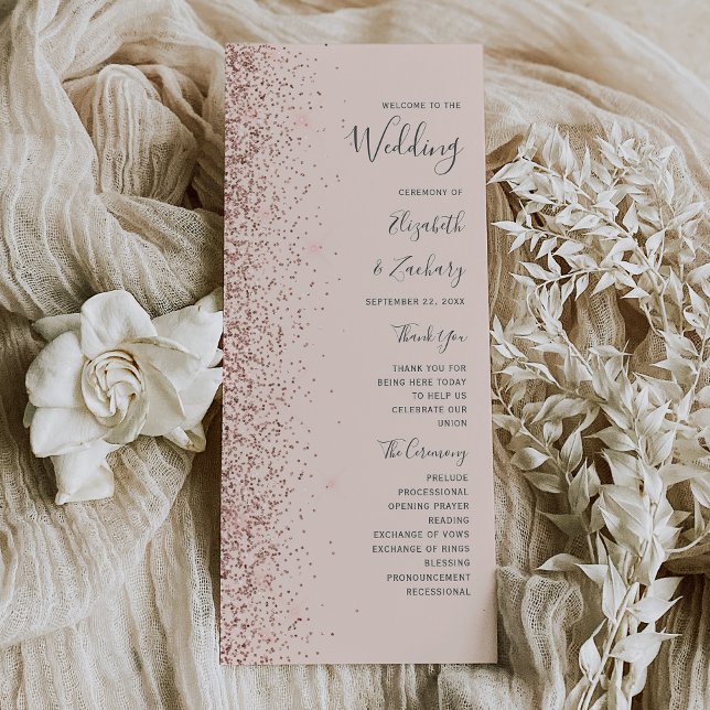 Programme de mariage de Parties scintillant d'or r (Créateur téléchargé)