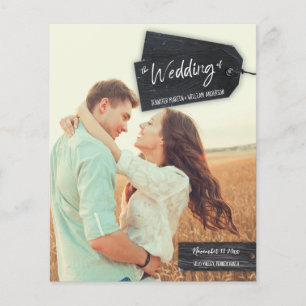 Programme de mariage de photos de scrapbook rustiq