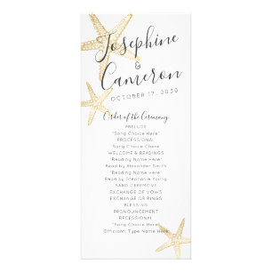Programme de Mariage de Starfish en or maigre