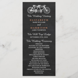 Programme De Mariage De Tandem À Vélo Sur Chalkboa