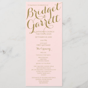 Programme de mariage de texte concepteur Gold