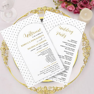 Programme de mariage de texte de script d'arc mini
