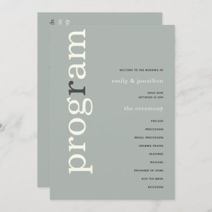 Programme de mariage de texte ivoire de taille sim