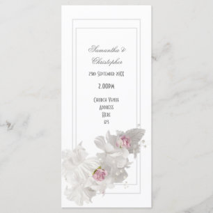 Programme de mariage d'église de bouquet de fleur