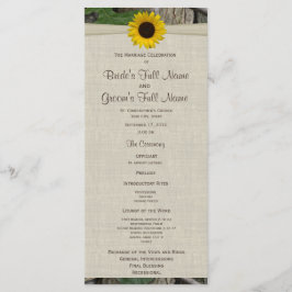 Programme de mariage des bois et des tournesols