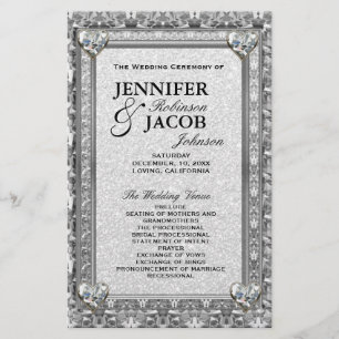 Programme de mariage des Coeurs d'argent