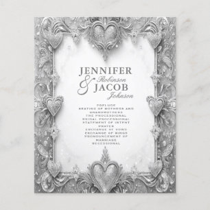 Programme de mariage des Coeurs d'argent