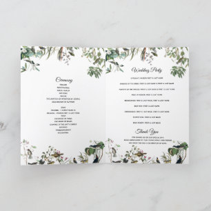Programme de mariage des Feuilles Eucalyptus Ordre