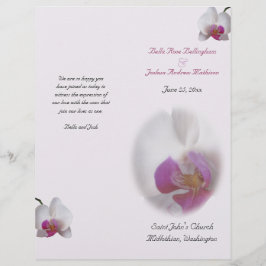 Programme de mariage des orchidées roses