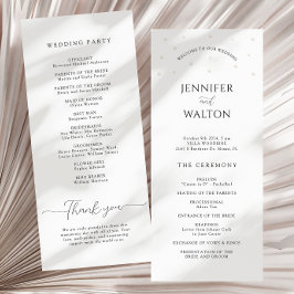 Programme de mariage des perles blanches