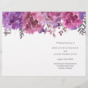 Programme de mariage des plantes d'aquarelle