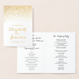Programme de mariage des points Confetti Confetti 