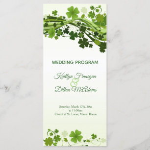 Programme de mariage des Shamrocks irlandais