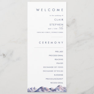 Programme de mariage d'hiver en montagne