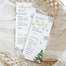 Programme de mariage d'hiver Programme de mariage 