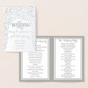 PROGRAMME DE MARIAGE D'HUILE D'ARGENT Confetti