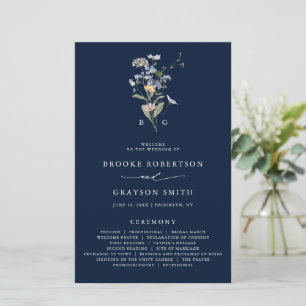 Programme de mariage du Fleur sauvage de la Marine
