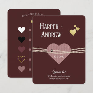 Programme de Mariage Élégant / Carte de Code Vesti