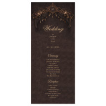 Programme de mariage élégant floral gothique Hallo