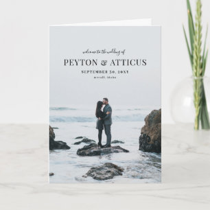 Programme de mariage en carte pliée Atmosphère