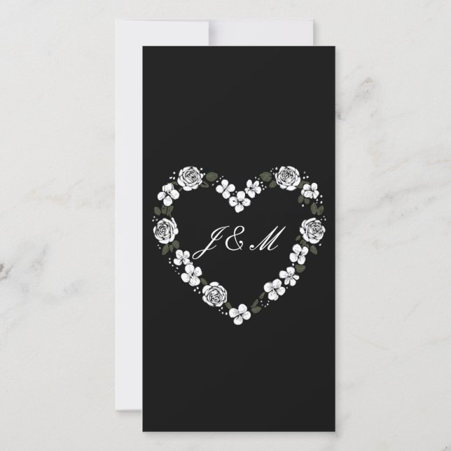 Programme de mariage en noir et blanc   (Dos)