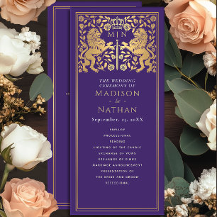 Programme de mariage épée médiévale Lion Royal Pou
