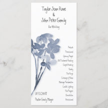 Programme de mariage Fleur Bleue Douce