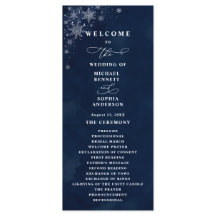 Programme de Mariage Flocons de Neige de Minuit