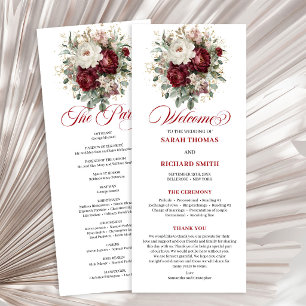 Programme de mariage floral bordeaux Blush intempo