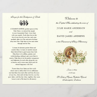 Programme de mariage floral catholique