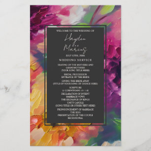 Programme de mariage floral multicolore spectacula