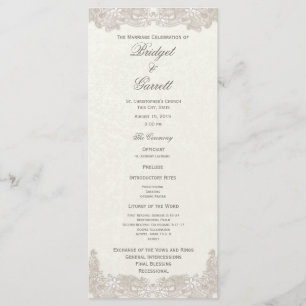 Programme de mariage floral victorien