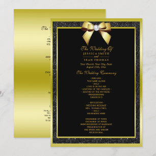 Programme de mariage Glamour Arc en or et paillett