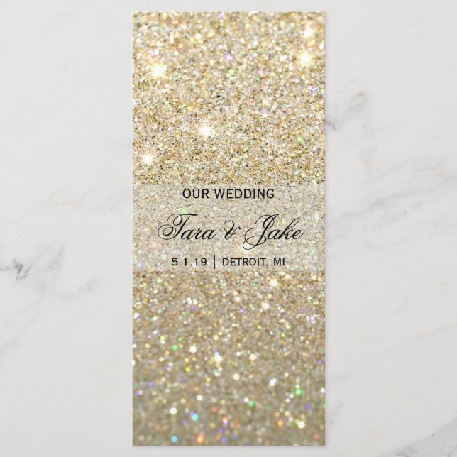 Programme de mariage - Gold Glit Fab (Devant)