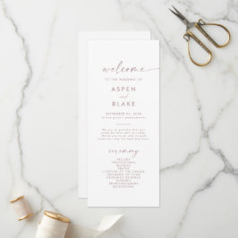 Programme de mariage Gold Rose moderne