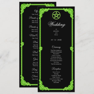 Programme de mariage gothique à lueur verte ensorc