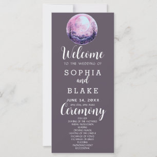 Programme de mariage gris graphite et pleine lune 