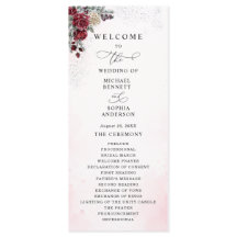 Programme de mariage hivernal Frozen Roses