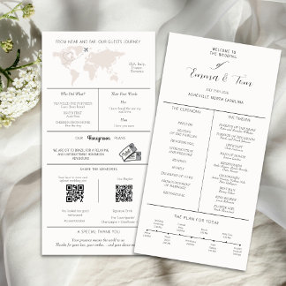 Programme de mariage infographique Durée Moderne