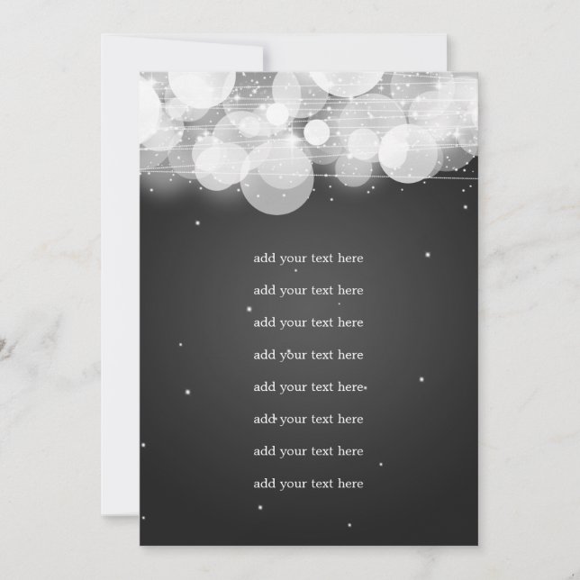 Programme de mariage Insert Glow & Sparkle Noir (Devant)