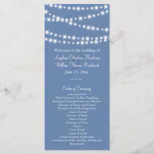 Programme de mariage Light Blue Twinkle Lights