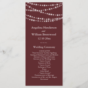 Programme de mariage - lumières de scintillement