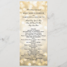 Programme de mariage Lumières Parties scintillant